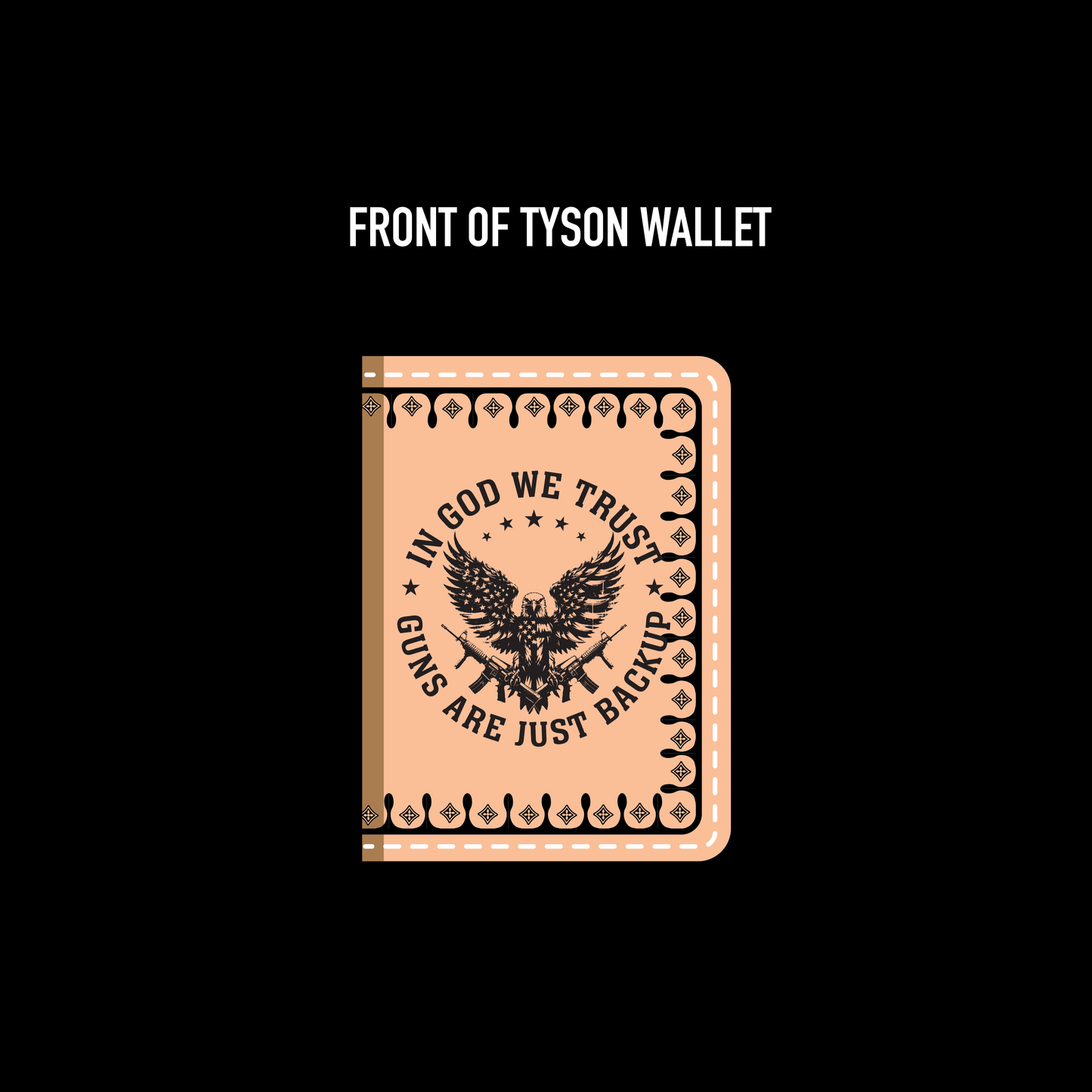 In God We Trust Tyson Wallet Mock Up