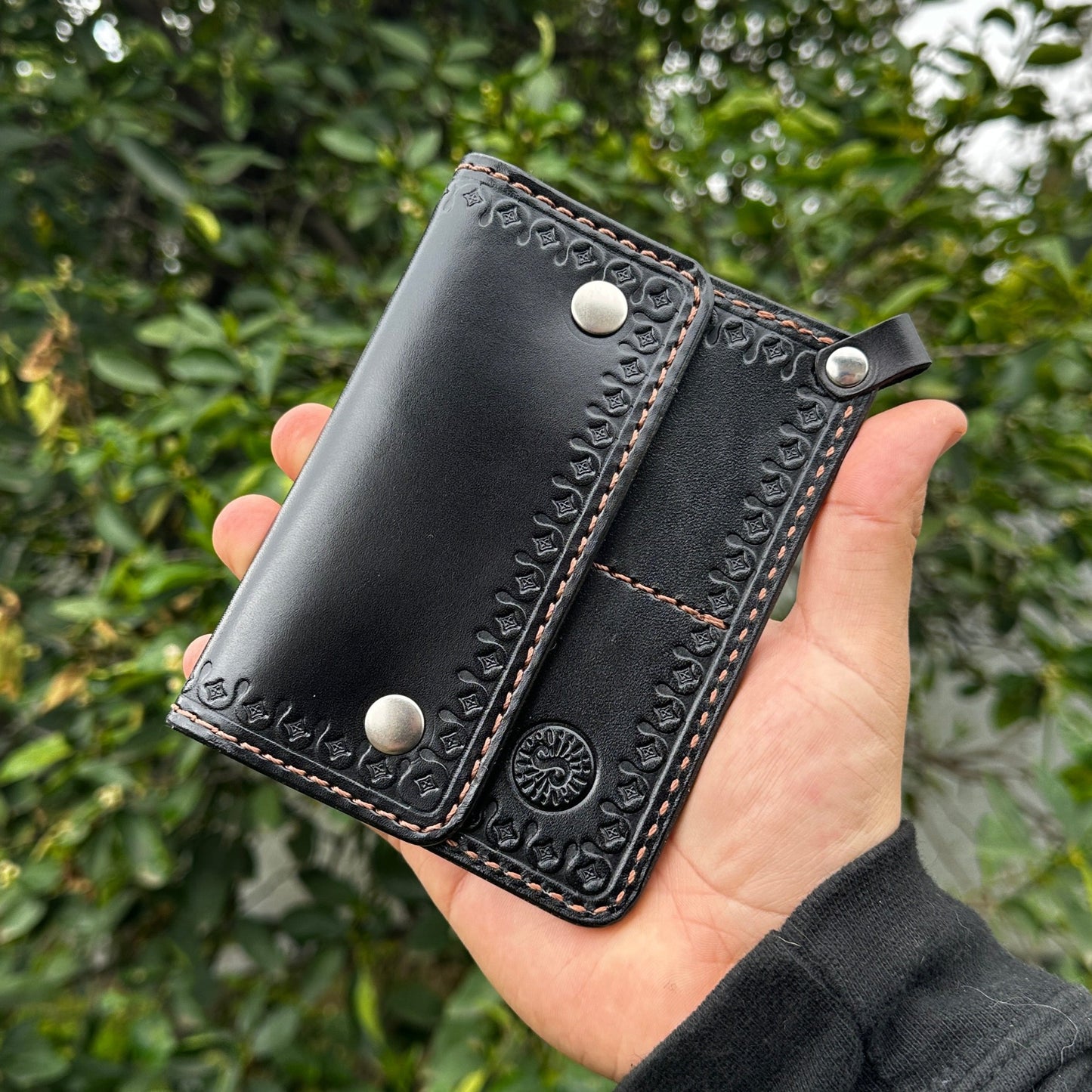 Skull Rose Medium Snap Wallet