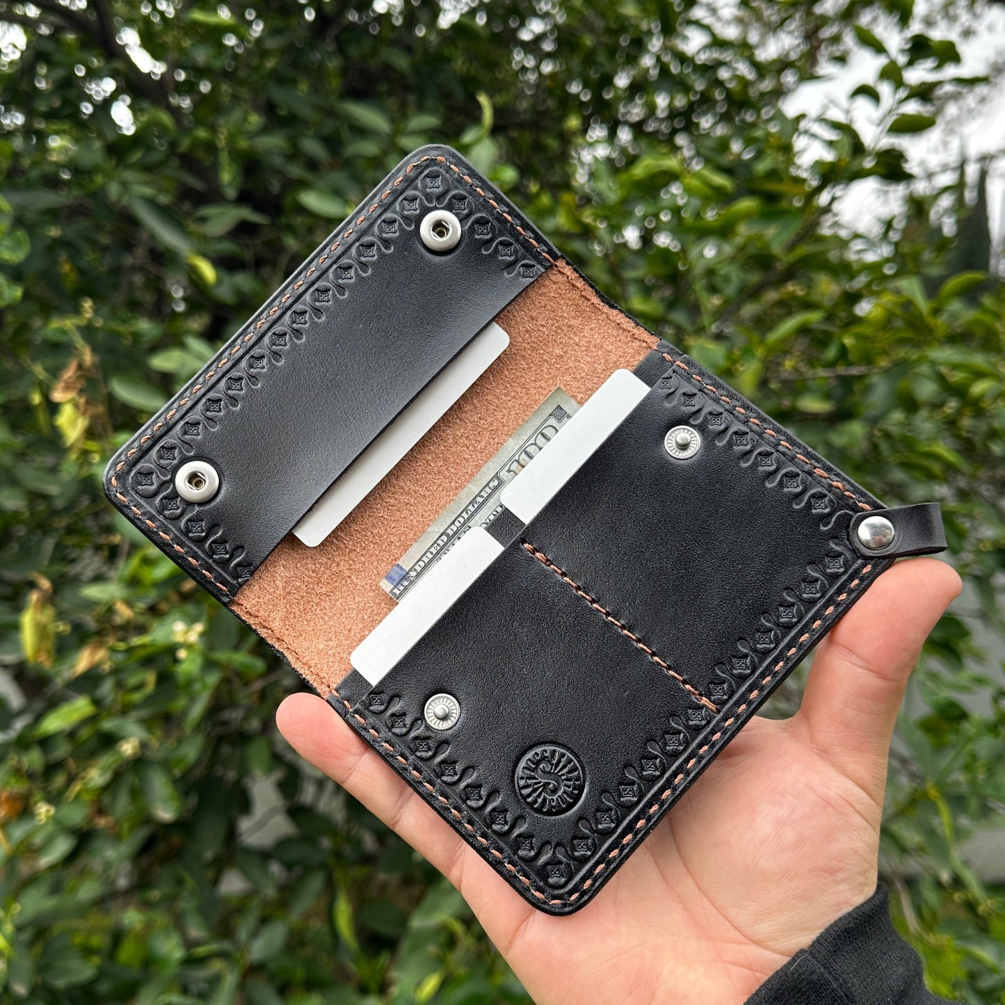 Skull Rose Medium Snap Wallet