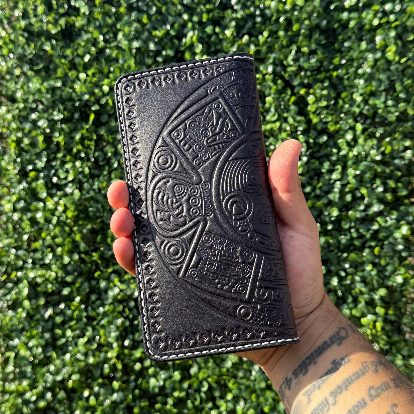 Aztec Calendar Long Wallet