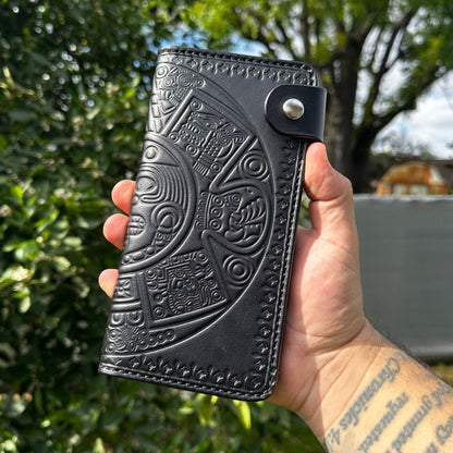 Aztec Calendar Long Biker / Trucker Wallet