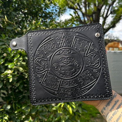 Aztec Calendar Long Biker / Trucker Wallet