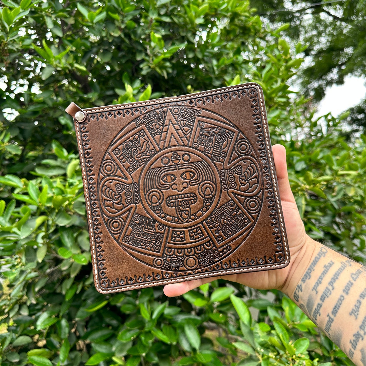 Aztec Calendar Long Wallet